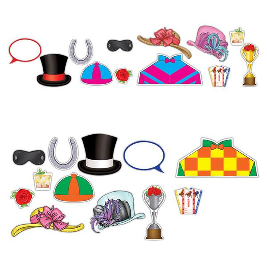 Horse Racing Photo Booth Prop Kit (12 per pack)