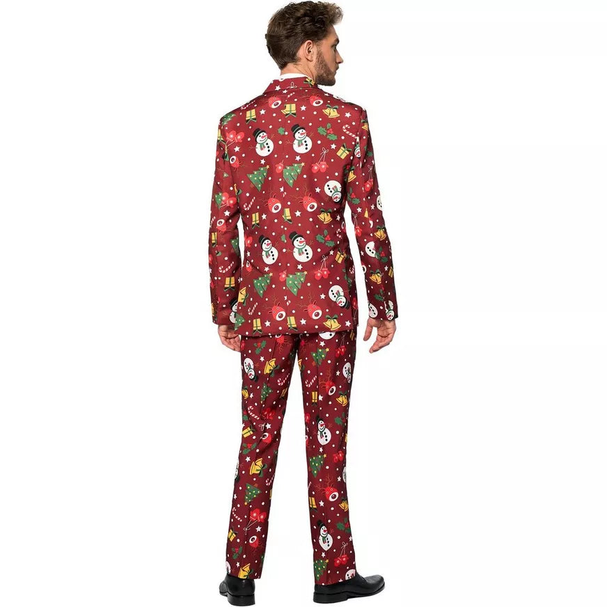 Adult Light-Up Red Christmas Suit