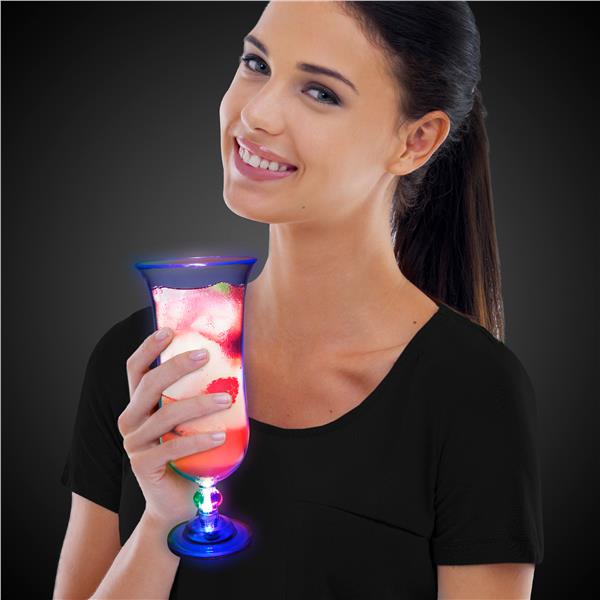 LED Hurricane 16 oz. Glass