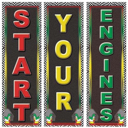 Start Your Engines Racing Signs (3 Per pack)