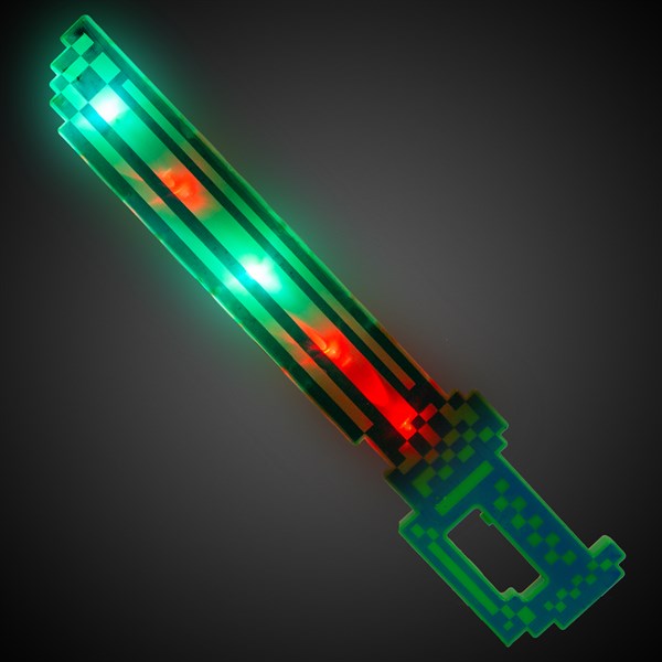 LED Green Mosaic Pixel Sword