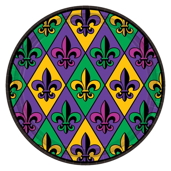 Fleur De Lis 9" Plates (18 Per pack)