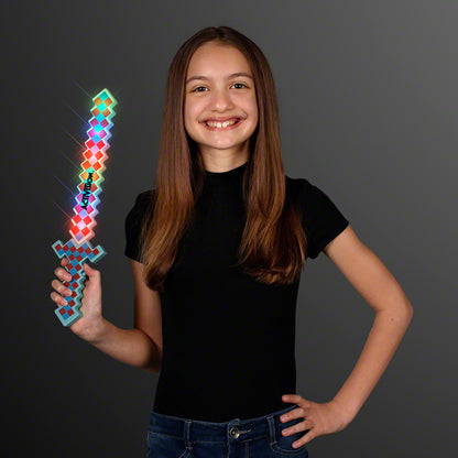 Light Up Mini Pixel Swords 15.6"