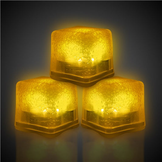 Yellow LED Ice Cubes ( 12 Per pack)