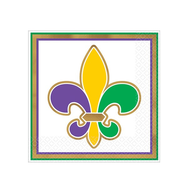 Fleur De Lis Beverage Napkins (16 Per pack)