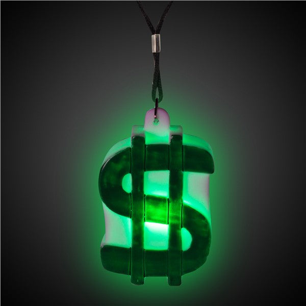 LED Dollar Sign Necklace