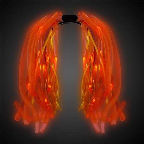 LED Orange Dreads Headband