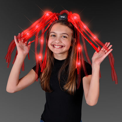 Light Up Hair Noodles Headband - Bright Red