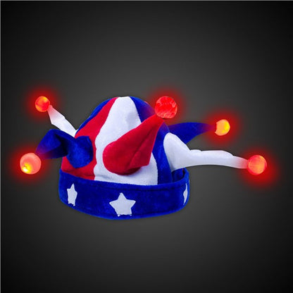 LED Patriotic Jester Hat