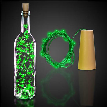 Green LED Cork String Light Set