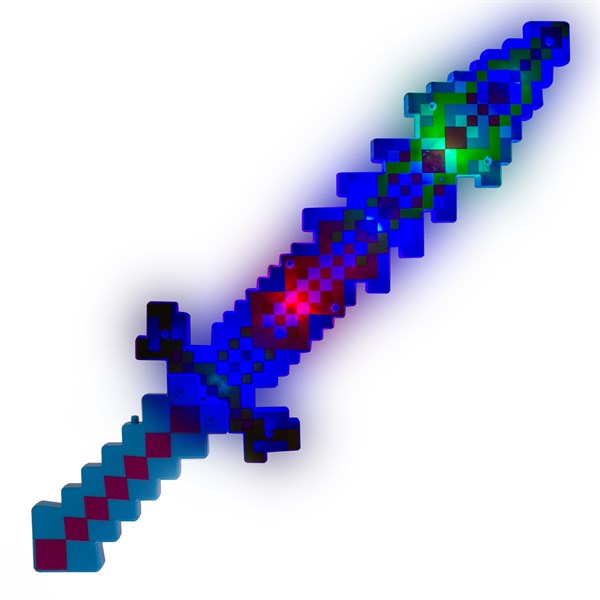 LED Blue Mosaic Pixel Sword