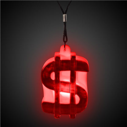 LED Dollar Sign Necklace