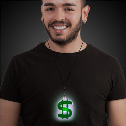 LED Dollar Sign Necklace