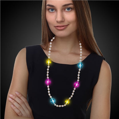 LED Disco Diamonds Bead Necklace