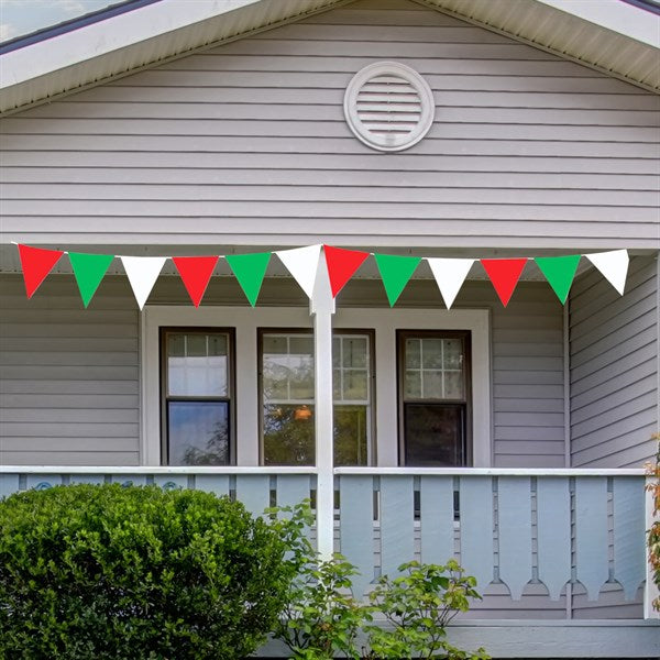 Red, White & Green Pennant Banner