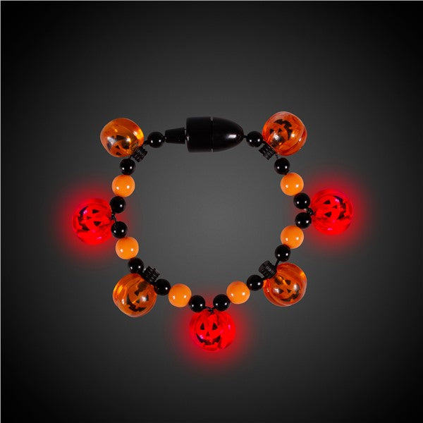 LED Pumpkin Bead Bracelet