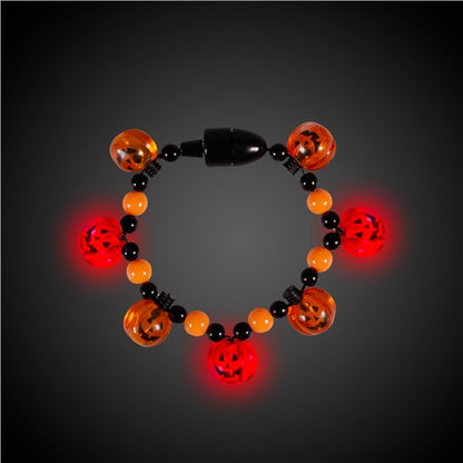 LED Pumpkin Bead Bracelet