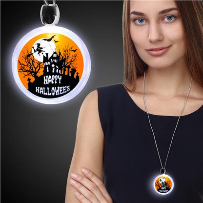 LED Haunted House Necklace