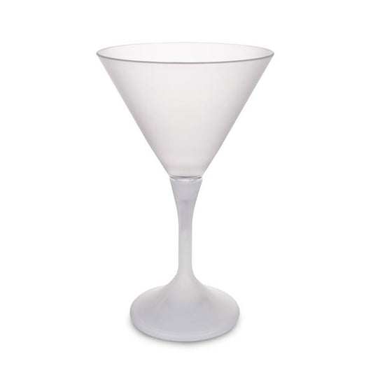 LED 7 oz. Martini Glass With White Stem