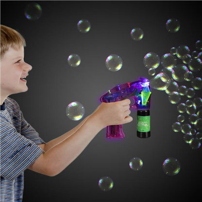 Neon Pink LED Bubble Gun