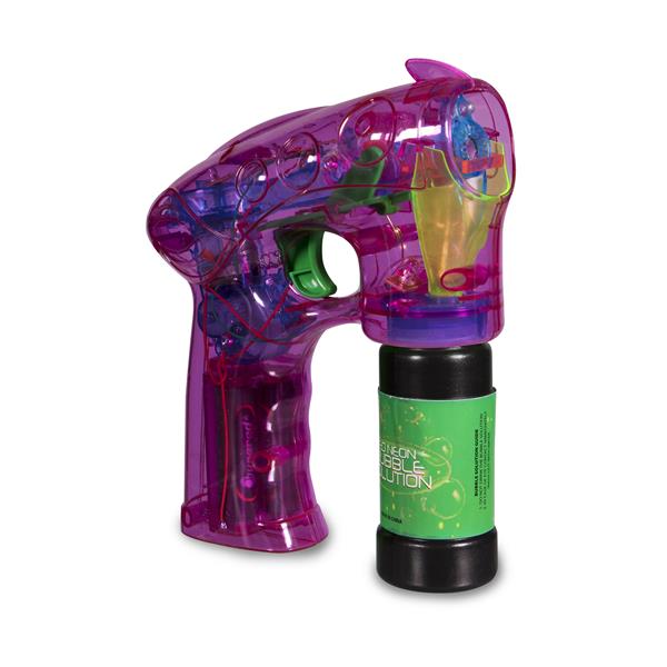 Neon Pink LED Bubble Gun