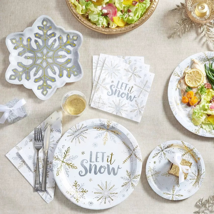 Sparkling Snowflake Lunch Napkins 16ct