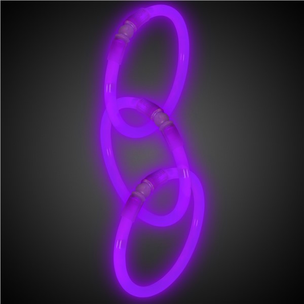 Purple 8" Glow Bracelets (50 Per pack)