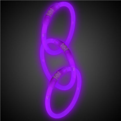 Purple 8" Glow Bracelets (50 Per pack)