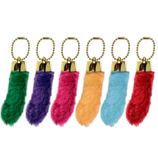 Faux Rabbit's Foot Keychains (12 per pack)