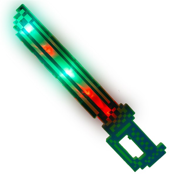 LED Green Mosaic Pixel Sword