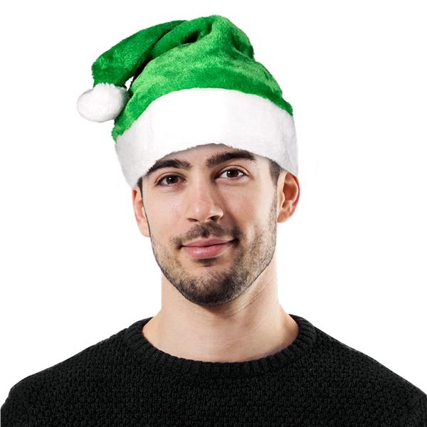 Green Santa Plush Hat