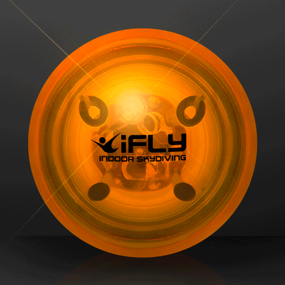 1.5" Blinky Orange Rubber Bounce Ball, Impact Activated LED