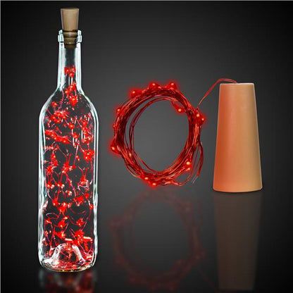 Red LED Cork String Light Set