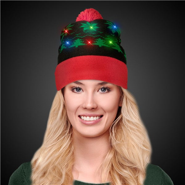 LED Holiday Knit Beanie