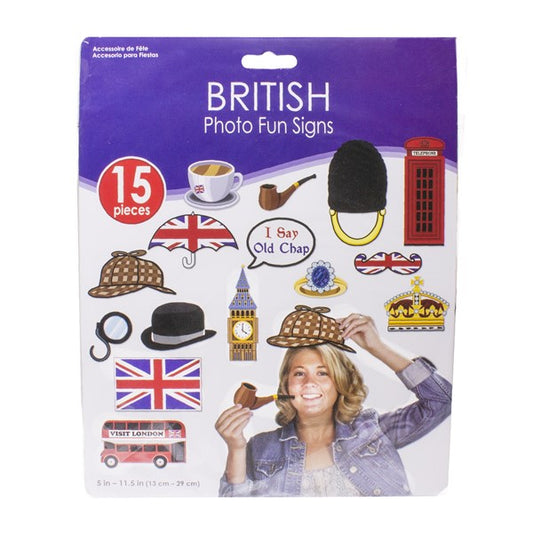 British Photo Booth Prop Kit