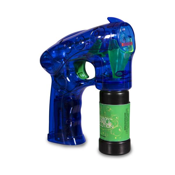 Neon Blue LED Bubble Gun