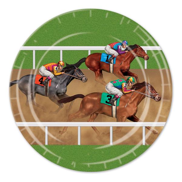 Horse Racing 9" Plates (8 Per pack)