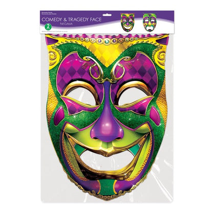 Jumbo Mardi Gras Mask Cutouts (2 per pack)