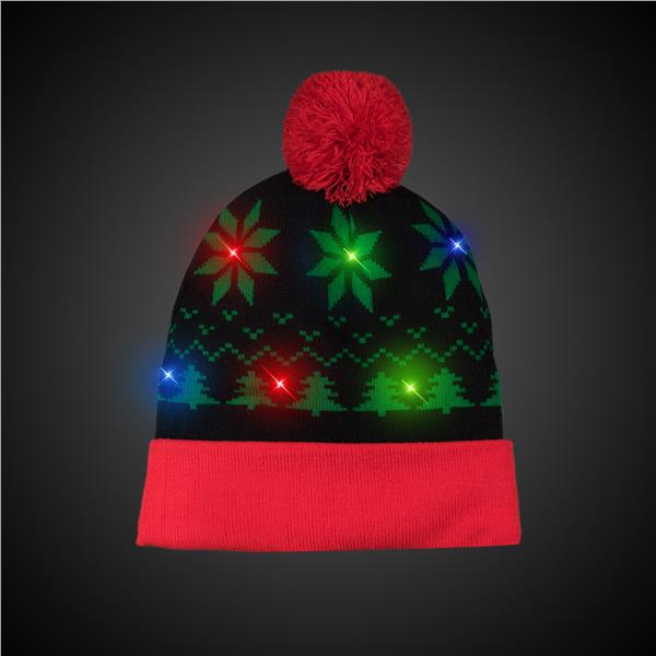 LED Holiday Knit Beanie