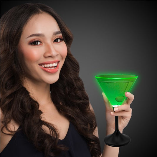 LED Neon Green 7 oz. Martini Glass
