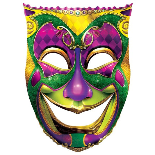 Jumbo Mardi Gras Mask Cutouts (2 per pack)