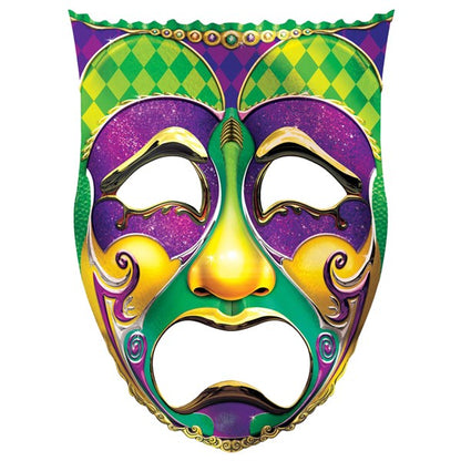 Jumbo Mardi Gras Mask Cutouts (2 per pack)