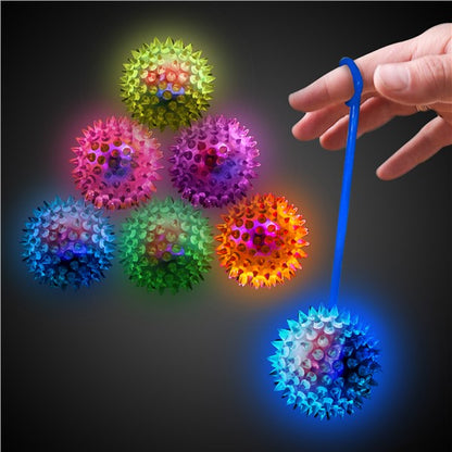 LED Jelly Spike Yo-Yo Balls (12 Per pack)