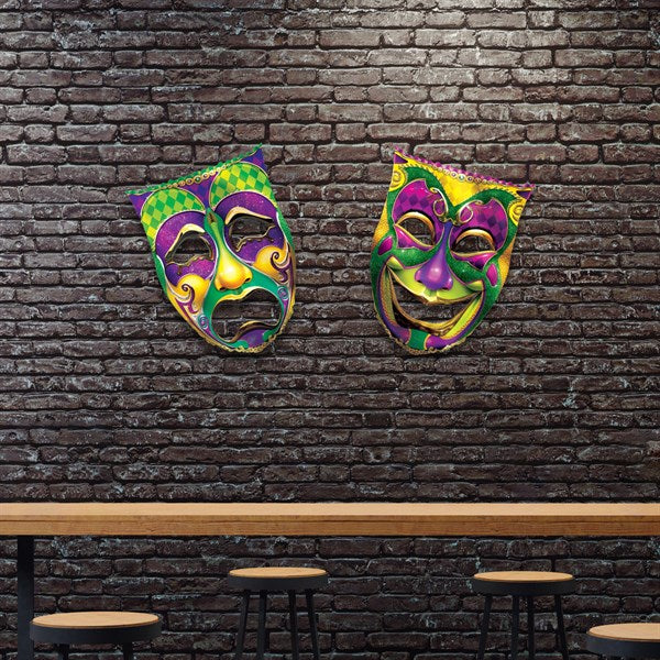 Jumbo Mardi Gras Mask Cutouts (2 per pack)