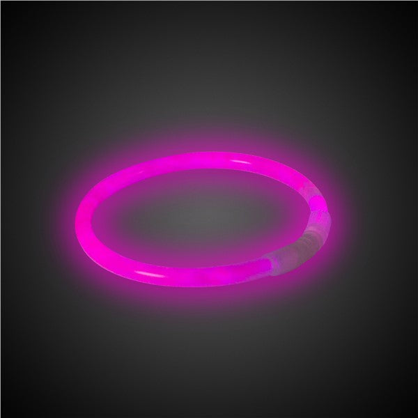 Pink Glow 9" Retail Packaged Bracelets (8 Per pack)