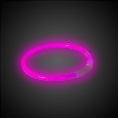 Pink Glow 9" Retail Packaged Bracelets (8 Per pack)