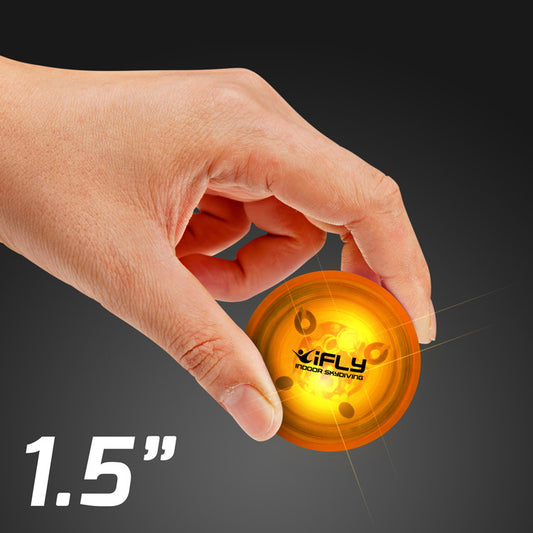1.5" Blinky Orange Rubber Bounce Ball, Impact Activated LED