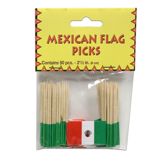 Mexican Flag Garnish Picks (50 per pack)