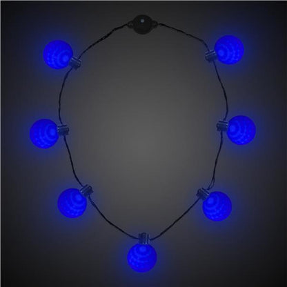 LED Blue Ball Necklace