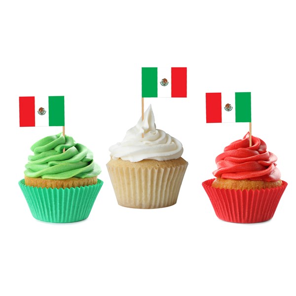 Mexican Flag Garnish Picks (50 per pack)